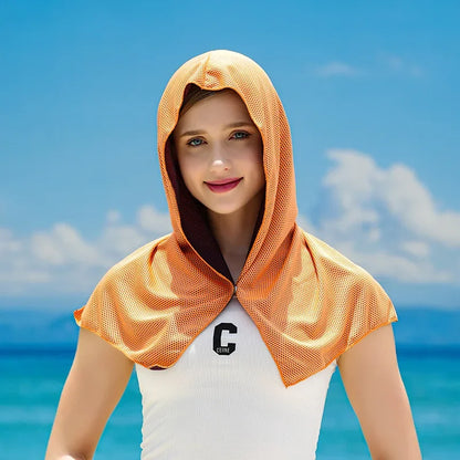 Cooling Hoodie Towel Cooling Towels Quick Drying Absorbent Towels for Neck and Face UV Protection Sport Workout Camping Cycling